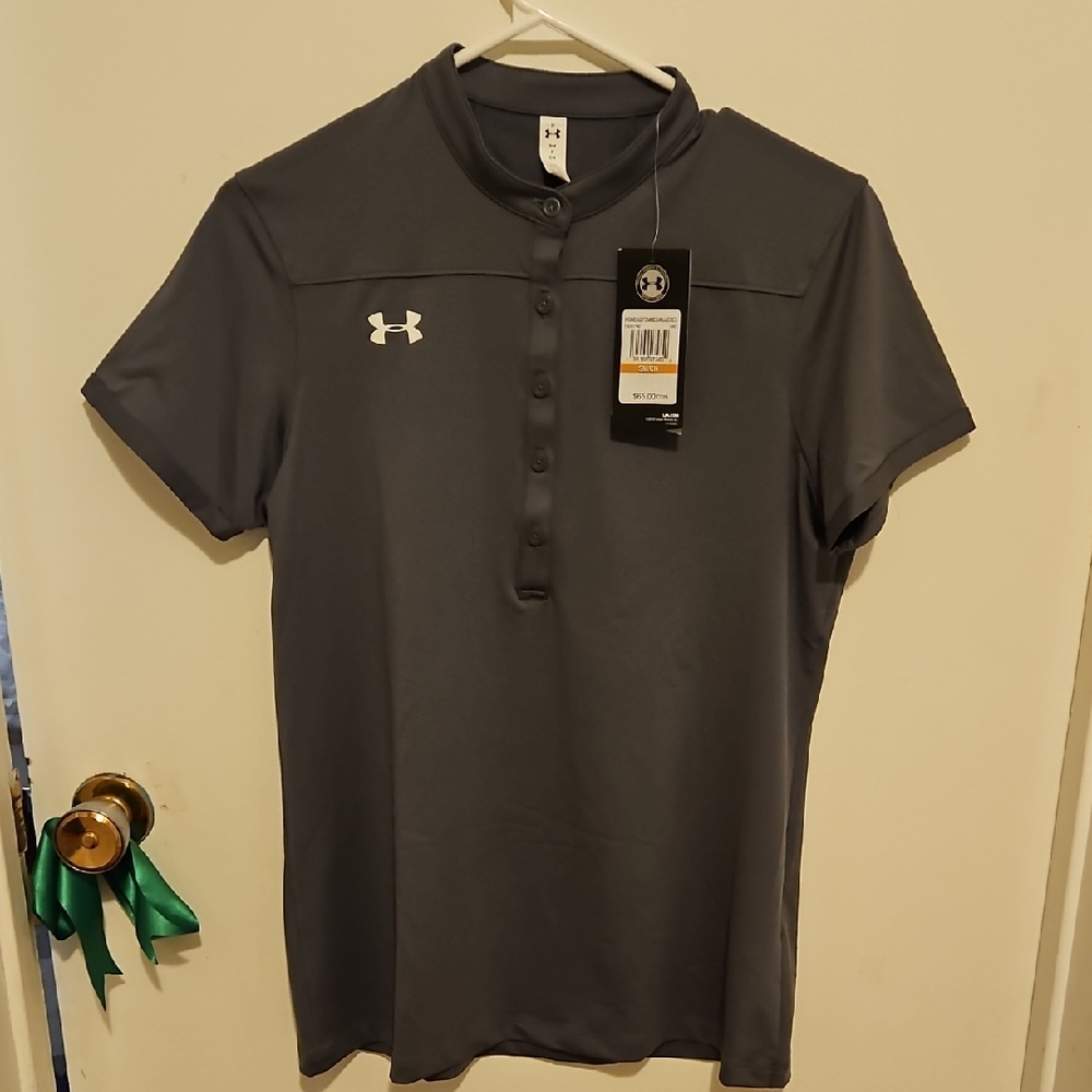 Under Armour Ladies Grey Golf Shirt